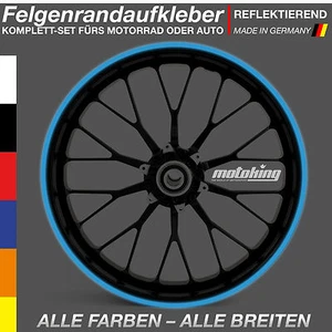 Reflektierende Felgenrandaufkleber Motorrad Yamaha - Bild 1 von 2