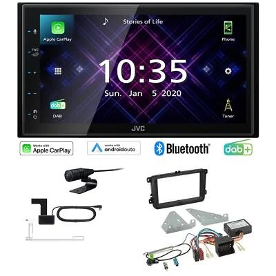 JVC Autoradio Apple CarPlay Android Auto DAB+ für Volkswagen VW Passat Canbus - Bild 1 von 4