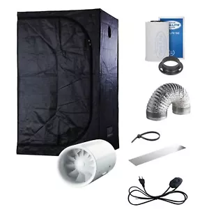 Box Set 60 Growzelt 60x60 sehr leise Abluft Silent 100mm Aktivkohlefilter Grow - Bild 1 von 4