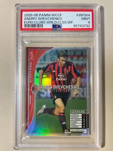 English Version 2005-06 Panini WCCF Andriy Shevchenko Refractor Card Milan PSA9 - Picture 1 of 2