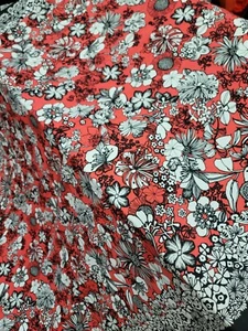 Rayon Challis Koralle hawaiianischer Stoff von The Yard Mode Stoff für Kleid Tropica - Bild 1 von 12