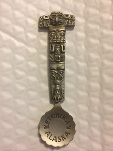 KETCHIKAN ALASKA TOTEM POLL VINTAGE VTG COLLECTIBLE SOUVENIR SPOON - Imagen 1 de 2
