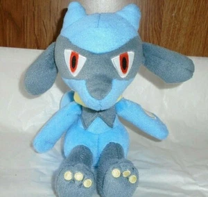 Pokemon Riolu Plush Stuffed Animal Doll Toy Blue Gray 7'' Tomy - Picture 1 of 9