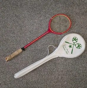 Qamar Zamar Mohibullah Squash Racket Cover 1970’s With Goudie Squash Racket - Picture 1 of 11