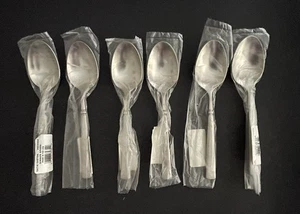 Oneida Easton SATIN 6er Set PLATZ/OVALE SUPPENLÖFFEL 7 3/8" mattierter Griff NEU - Bild 1 von 5