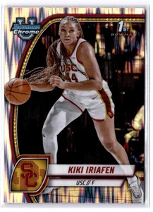 2024-25 Bowman University Chrome #47 Kiki Iriafen Stealth Refractor - Picture 1 of 2