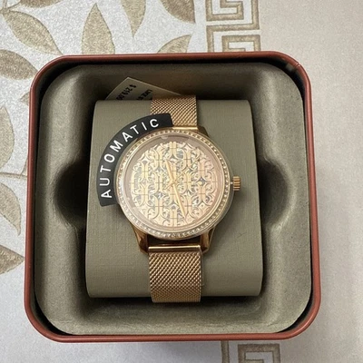 Reloj automático para mujer BQ3713 FÓSIL centeno malla de acero inoxidable oro rosa nuevo con etiquetas Foto 1 de 4