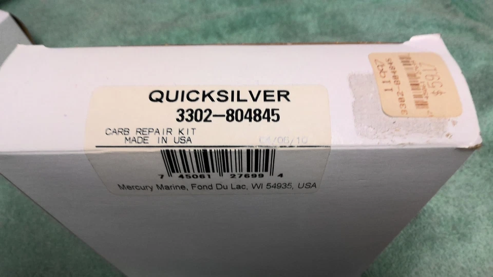 Mercury Marine Quicksilver Carburetor Kit 3302-804845 - Image 1 of 1
