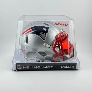 Mini casco de fútbol americano con visera New England Patriots Riddell Speed - Imagen 1 de 4