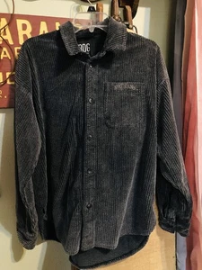 BDG Urban Outfitters Men's Big Corduroy Dark Gray Button Down LS Shirt - Size M - Picture 1 of 9