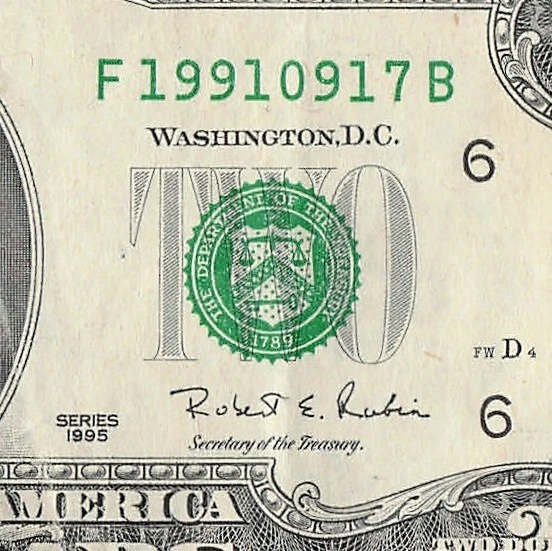SEP 17 1991 Birthday Fancy Serial Number Date Note One Dollar Bill 09 17 1991 - Image 1 of 4