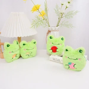 Frog Plush Toy Pendant Cosmetic Bag Cartoon Coin Purses Small Items Bags - Picture 1 of 6
