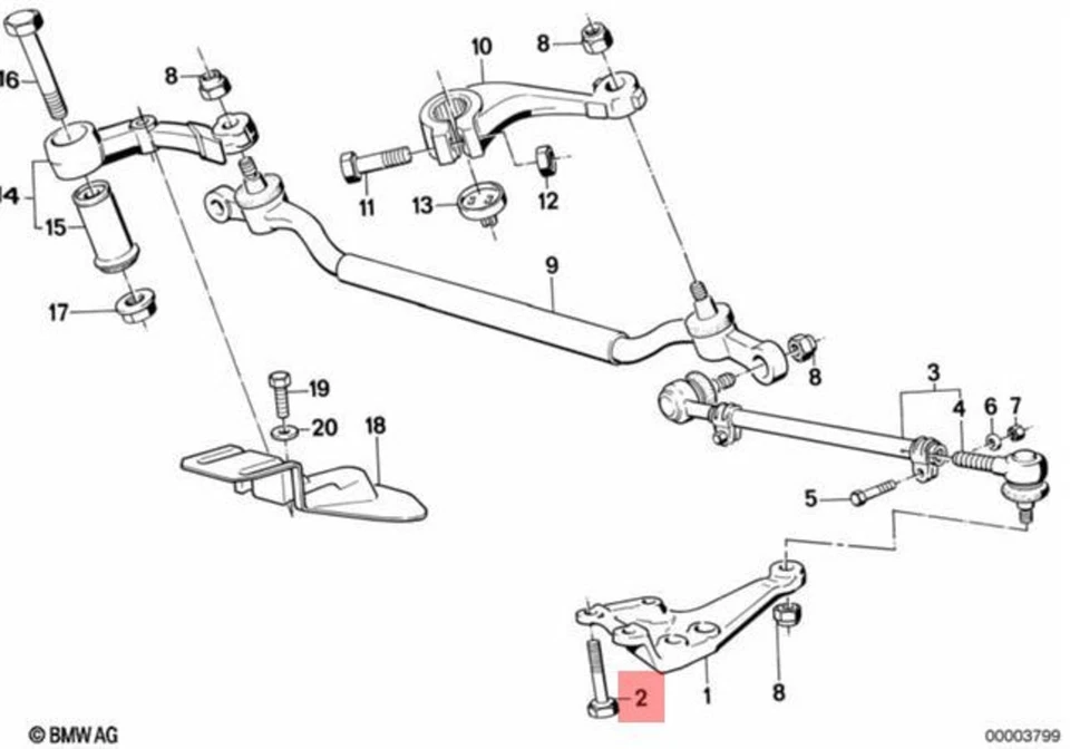 Parafuso sextavado genuíno BMW Alpina M3 M5 X5 Z1 Z3 Roadster Z8 B7 V8 CMS 07119911694 - Imagem 1 de 1