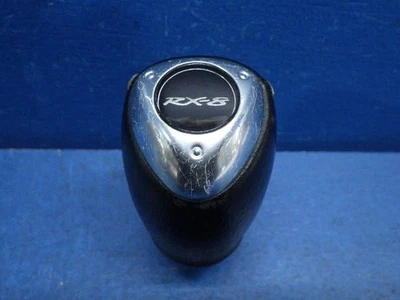 Perilla de cambio MAZDA RX-8 SE3P AT4 opción genuina cuero cromado negro AT Foto 1 de 4