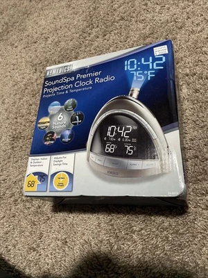Homedics SoundSpa Projection Clock Radio Brand New Factory Sealed 6 Nature Sound - Image 1 of 4