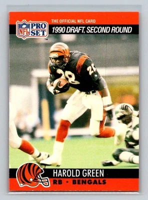 1990 Pro Set Rookie RC #707 Harold Green Cincinnati Bengals Football Card - Image 1 of 2