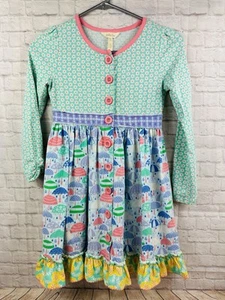 Matilda Jane Above the Clouds Long Sleeve Dress Multicolor Floral Girl’s Sz 8 - Picture 1 of 12