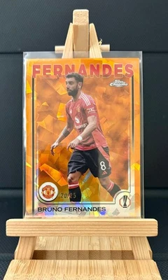Bruno Fernandes /25 Orange Sapphire 2024-25 Topps Chrome Sapphire UCC Man Utd - Image 1 of 4
