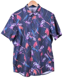 Lululemon Airing Easy Short Sleeve Quick Dry Stretch Floral Hawaiian Shirt M - Picture 1 of 6