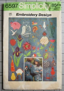 Stickmuster Muster F6597 Simplicity Bügelbild Stempeln Transfer ungeschnitten - Bild 1 von 2