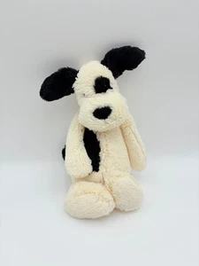 Jellycat Bashful Puppy Dog Plush Black White Medium Spots London Lovey Soft Spot - Picture 1 of 9