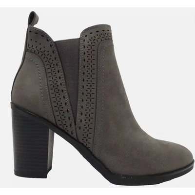 MIA Sutton Chelsea Botas 11 Gris Nuevo sin Etiquetas Botines Tacón Western Boho Borgoña Foto 1 de 4