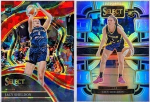 Jacy Sheldon 2024 Panini WNBA Select Red Ice & Silver RC - Picture 1 of 5