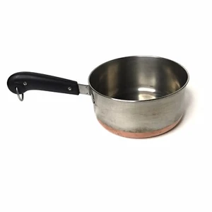 Revere Ware Copper Bottom 2 Qt Pan Cookware Saucepan No Lid - Picture 1 of 5