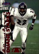 1999 Fleer Tradition Football Card #194 Duane Starks