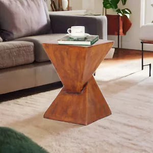 Beistelltisch Antik Sofatisch Kaffeetisch Holz Muster Beton Tisch Modern Design - Bild 1 von 9