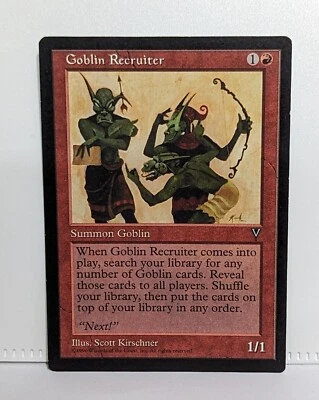 MTG Goblin Recruiter  Visions  Regular Uncommon Magic The Gathering LP - Image 1 of 4