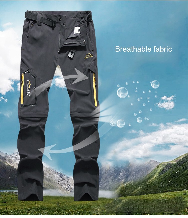 Pantaloni Outdoor Uomo Pantaloni Trekking Uomo Leggeri E Traspiranti - Ideali Per Escursionismo, Camminata E Uso Quotidiano Pantaloni Convertibili - 7