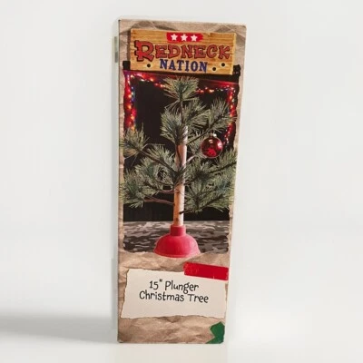 Redneck Nation Plunger Christmas Tree 15” – Gag Gift – White Elephant NIB - Image 1 of 4