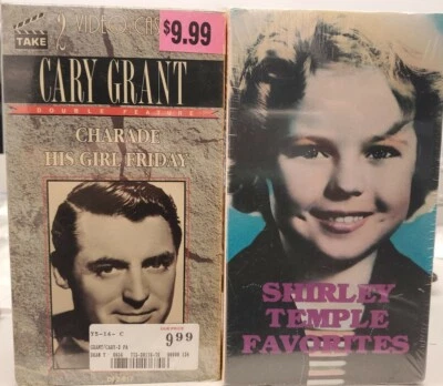 Cary Grant Charade & His Girl Friday The best of Shirley Temple VHS New - Image 1 of 4