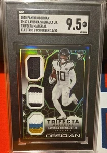 2020 Panini Obsidian Trifecta Material #11/50 Laviska Shenault Jr #TM17 Rookie - Picture 1 of 4