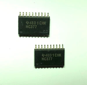 74HC377 74377 Octal D type Flip Flop SOIC-20 Genuine Texas Ins. part x 2 pcs - Picture 1 of 1
