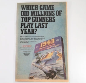 1988 Capcom 1943 Battle of Midway NES Ad 7x10,5 in Laminated Retro Decor - Bild 1 von 8