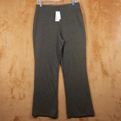 PHILOSOPHY Pants Womens Medium Black Pull On Bootcut Jacquard Diamond Stretch - Image 1 of 4