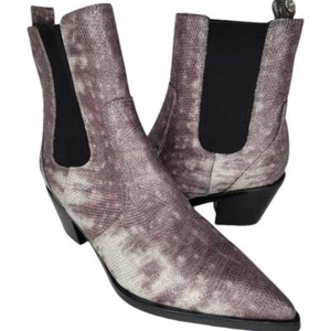 Paige Willa Chelsea Bootie italienisches Leder spitz zulaufend eidechse grau Größe 6,5 neu ohne Karton - Bild 1 von 8
