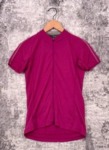 Ibex Cycling Jersey Small Womens Pink Wool Short Sleeve Full Zip - Picture 1 of 7
