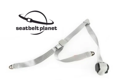 1968-1991 Jeep Grand Wagoneer Bench Seat Driver or Passenger Seat Belt Black Tan - Image 1 of 4