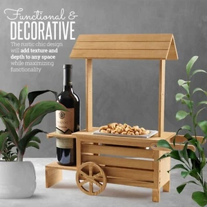 Carro de champán, soporte de vino encimera mesa bocadillo nuez de fruta seca + luz de té - Imagen 1 de 10