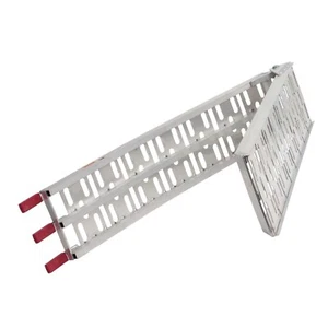 MOTORCYCLE MOTOCROSS MX BIKE ALUMINIUM FOLDING VAN TRAILER LOADING RAMP - Picture 1 of 7