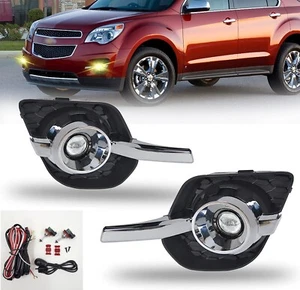 Clear Lens Projector Fog Light Kit For 2010-2015 Chevy Equinox Bezel Wire Bulbs - Bild 1 von 12