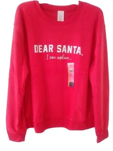 CHRISTMAS SWEATSHIRT SANTA CLAUS (DEAR SANTA, I can explain..) Naughty Person!😂 - Picture 1 of 3