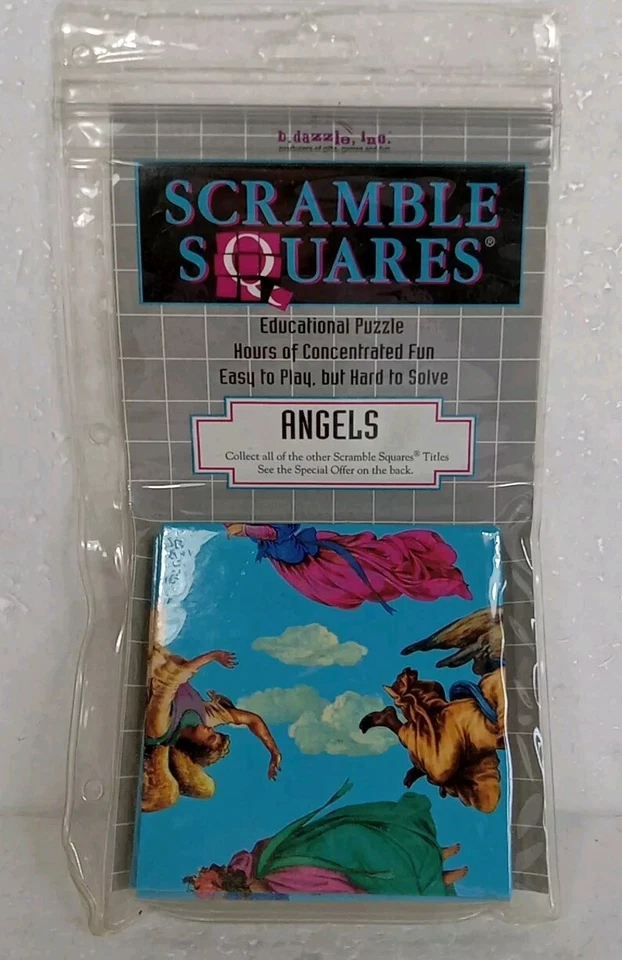 B Dazzle Angels Scramble Squares 9 Piece Puzzle Game Vintage 1994 - Image 1 of 4