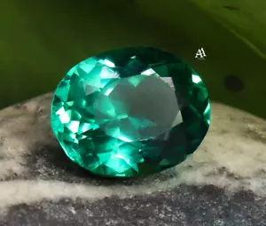 AAA Natural Brazil Green Paraiba Tourmaline Loose Oval Gemstone Cut 18.60 Ct - Picture 1 of 8