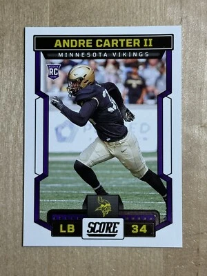 2023 Minnesota Vikings ROOKIE Andre Carter II Score ROOKIE CARD #375 RC - Image 1 of 2