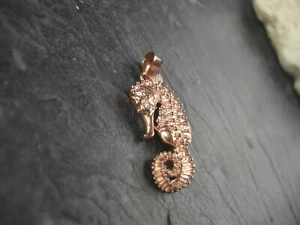 Anhänger Kette vergoldet Seepferd Seepferdchen 925er Sterling Silber - Bild 1 von 2