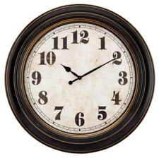 US 24In Bronze Round Oversized Classic Analog Quartz Accurate Wall Clock，Vintage